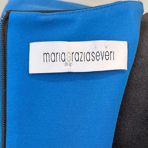 MARIA GRAZIA SEVERI Midi Dress color-blocked FITTED Women size 44 Italy - Picture 12 of 15